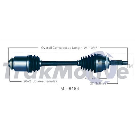 Surtrack Axle Cv Axle Shaft, Mi-8184 MI-8184